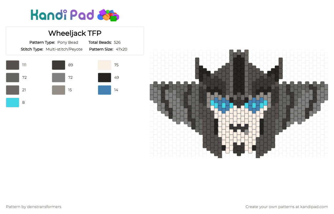 Wheeljack TFP - Pony Bead Pattern by denstransformers on Kandi Pad - gray,transformers prime,tfp,wheeljack,transformers