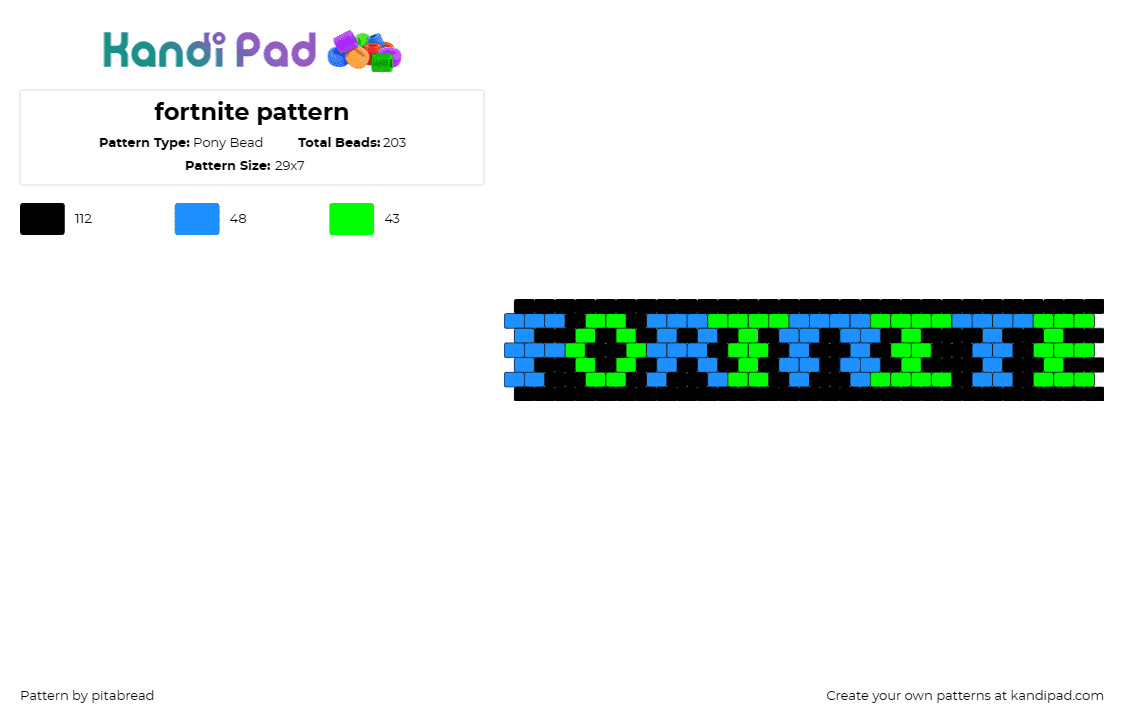 fortnite pattern - Pony Bead Pattern by pitabread on Kandi Pad - fortnite,text,video game,cuff,gaming,phenomenon,expression,interactive,blue,gree