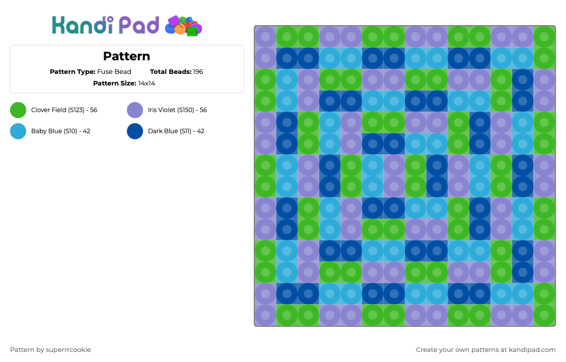 Pattern Fuse Bead Pattern - Kandi Pad | Kandi Patterns, Fuse Bead ...