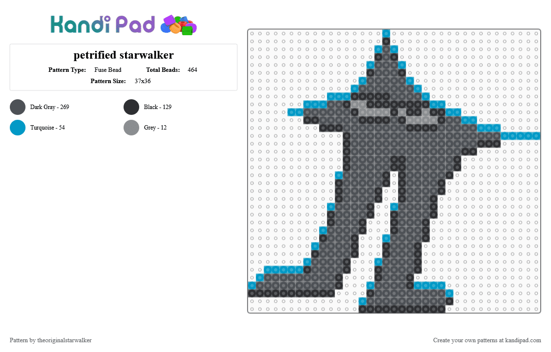 petrified starwalker - Fuse Bead Pattern by theoriginalstarwalker on Kandi Pad - 