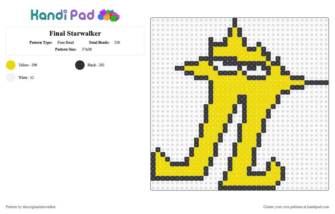 Final Starwalker - Fuse Bead Pattern by theoriginalstarwalker on Kandi Pad - 