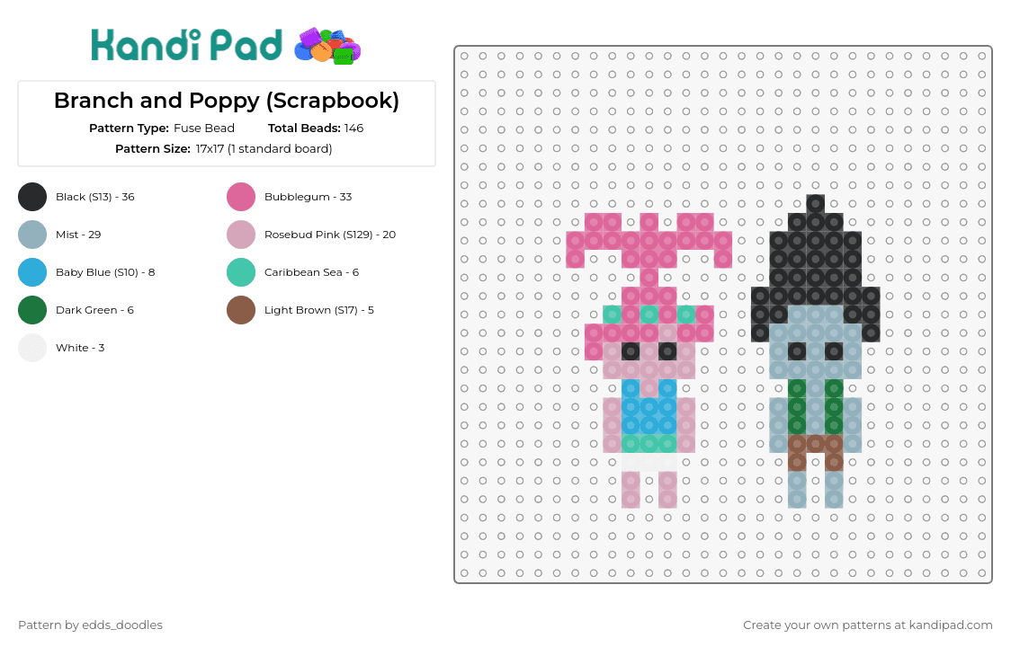 Branch and Poppy (Scrapbook) - Fuse Bead Pattern by edds_doodles on Kandi Pad - branch,poppy,trolls,fun,friendship,animated,characters,collectible