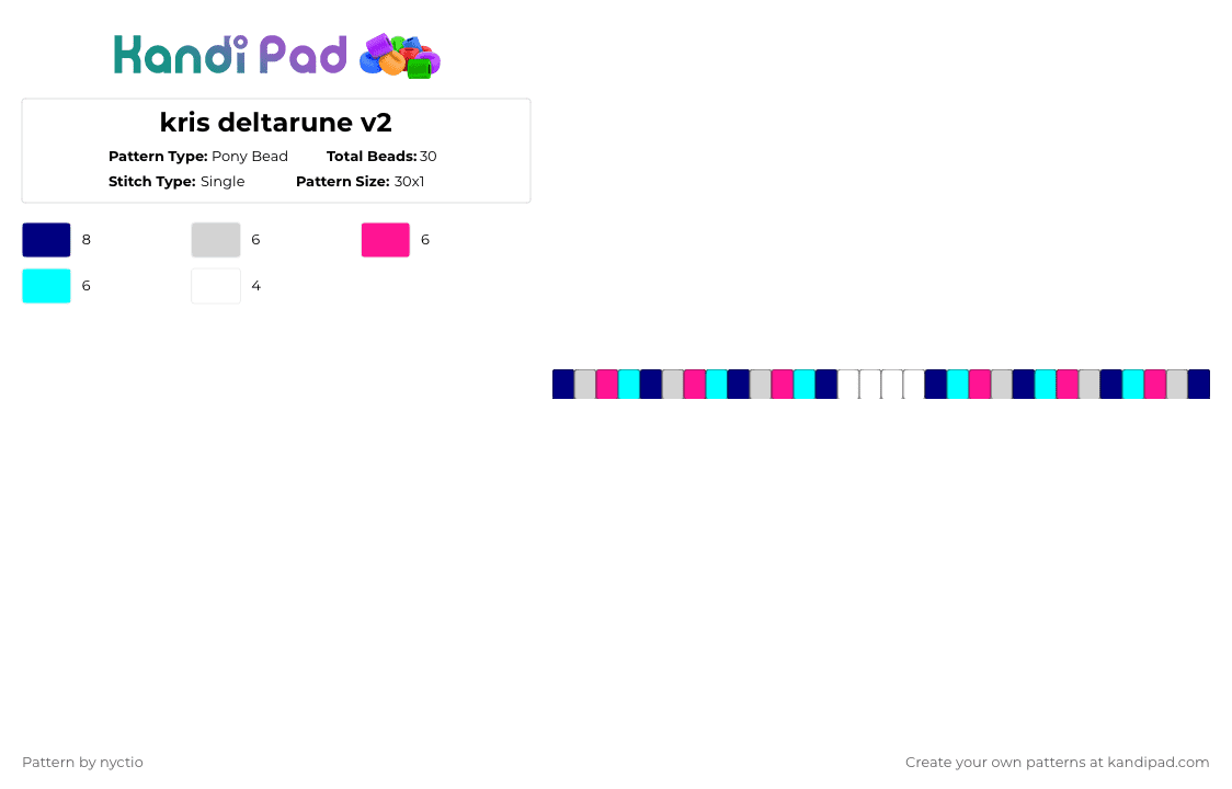 kris deltarune v2 - Pony Bead Pattern by nyctio on Kandi Pad - purple
