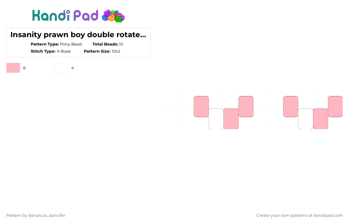 Insanity prawn boy double rotater cuff for @l00zh1n_br4inz 4/6 normal spikes for first rotater part - Pony Bead Pattern by mikusgay_01 on Kandi Pad - 
