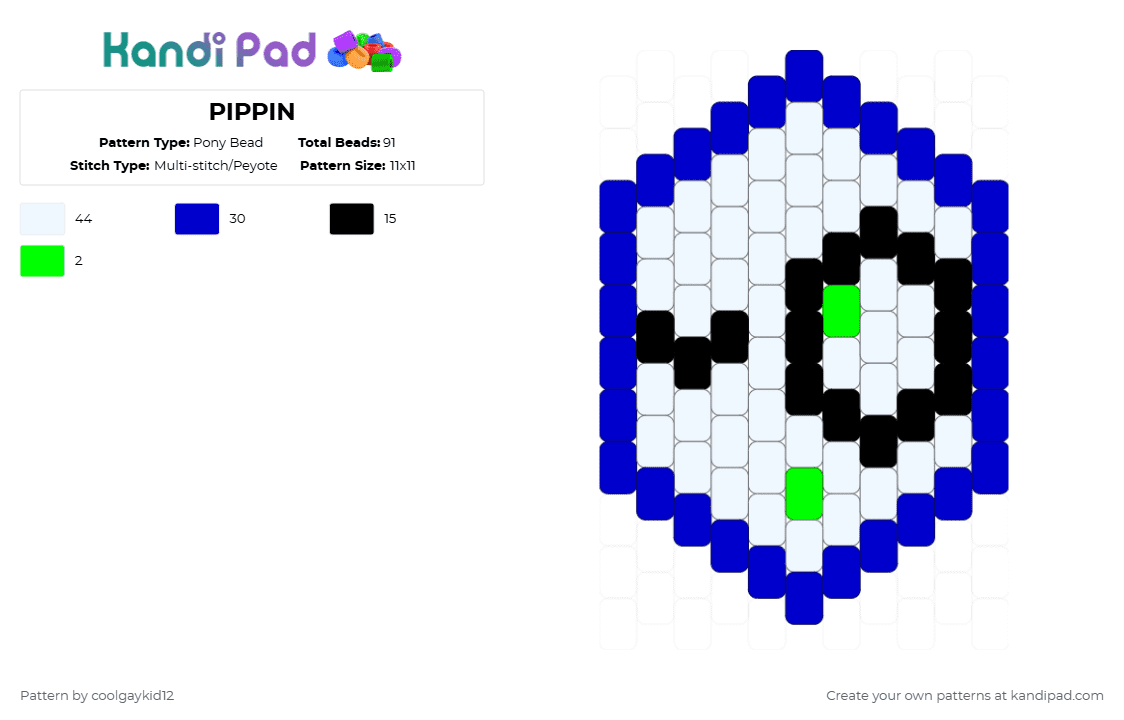 PIPPIN - Pony Bead Pattern by the_cooljayk1d on Kandi Pad - purple,deltarune,pippin,cool