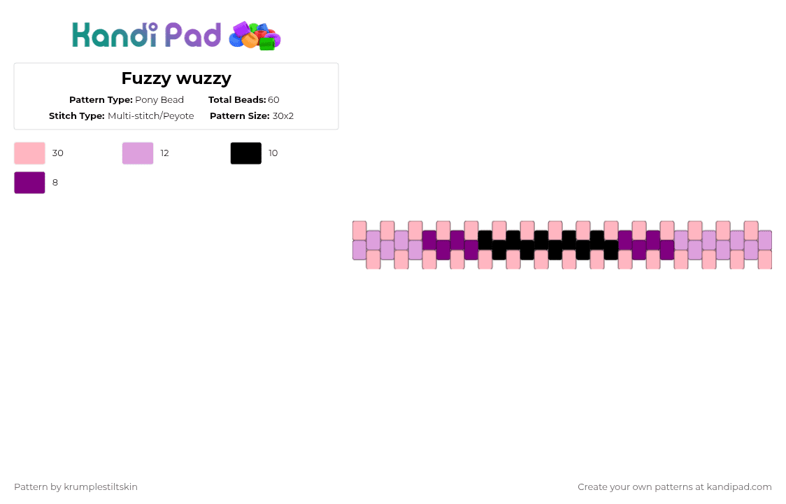Fuzzy Pattern Fuzzy Pony Bead Patterns - Gallery - Kandi Pad | Kandi Patterns, Fuse ...
