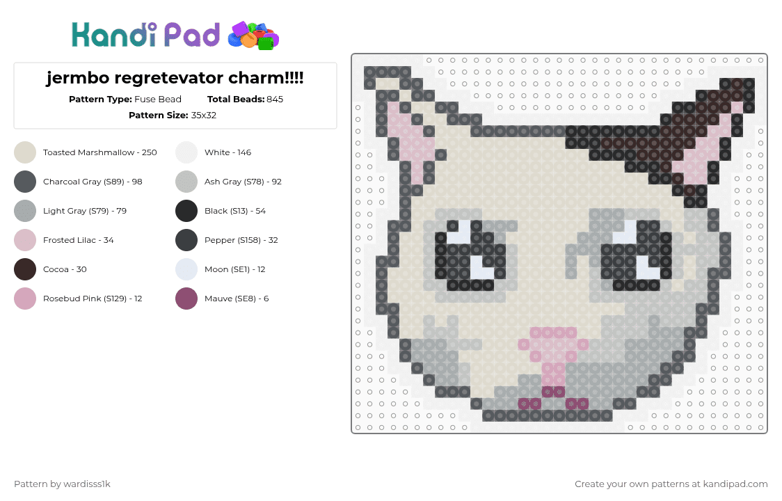 jermbo regretevator charm!!!! - Fuse Bead Pattern by evylburgg on Kandi Pad - gray,beige,jermbo,regretevator,roblox