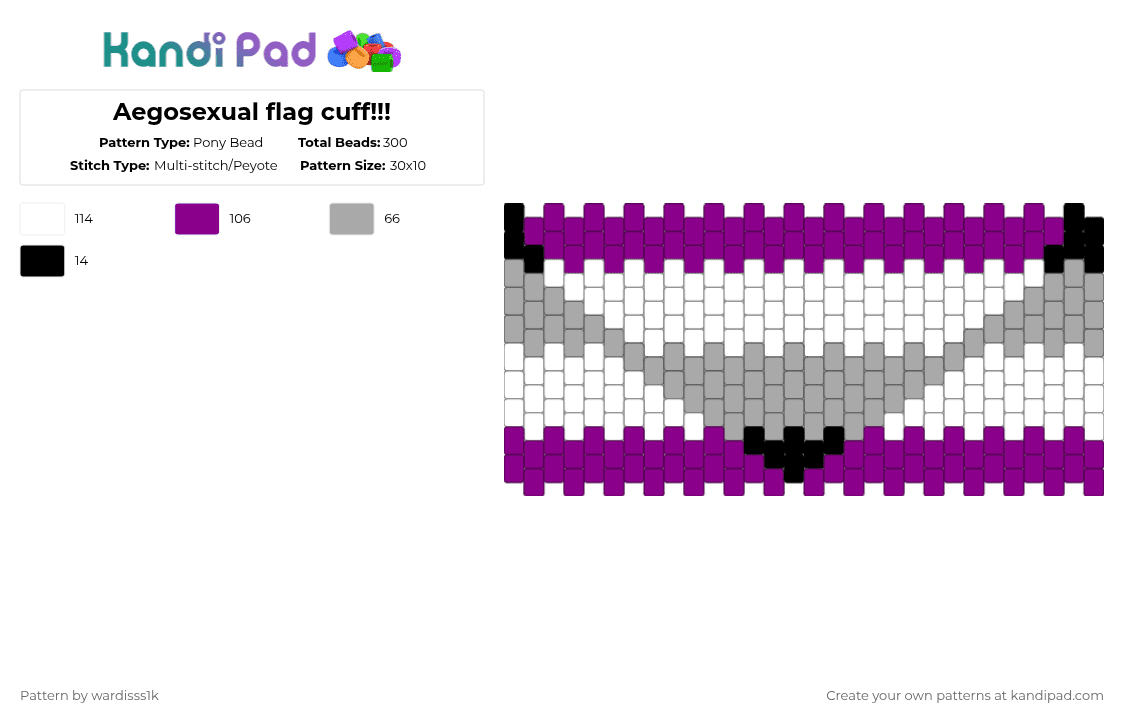 Aegosexual flag cuff!!! - Pony Bead Pattern by evylburgg on Kandi Pad - pink,beige,aegosexual,lgbtq,aego,aegosexuality,pride