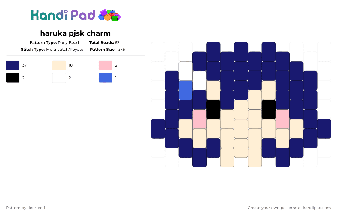 haruka pjsk charm - Pony Bead Pattern by deerteeth on Kandi Pad - purple,beige,pjsk,project sekai,haruka kiritani