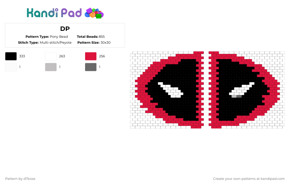 DP Pony Bead Pattern - Kandi Pad | Kandi Patterns, Fuse Bead Patterns ...