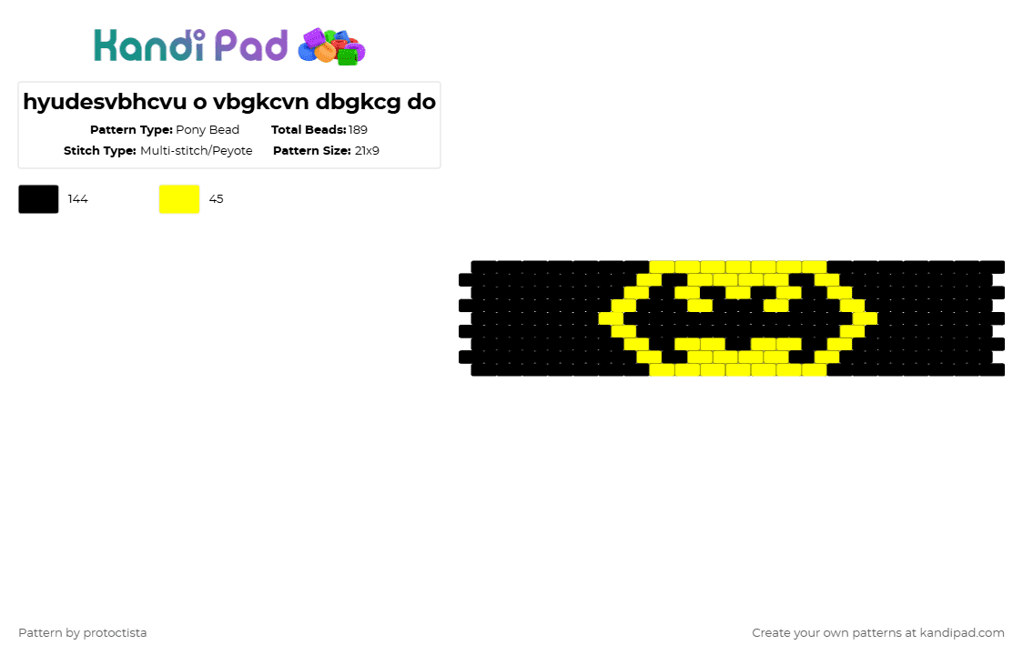 hyudesvbhcvu o vbgkcvn dbgkcg do - Pony Bead Pattern by protoctista on Kandi Pad - batman,cuff,logo,movie,black