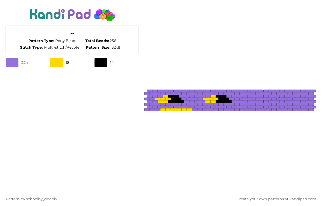 .. - Pony Bead Pattern by schoolby_doobly on Kandi Pad - color, jax, purple