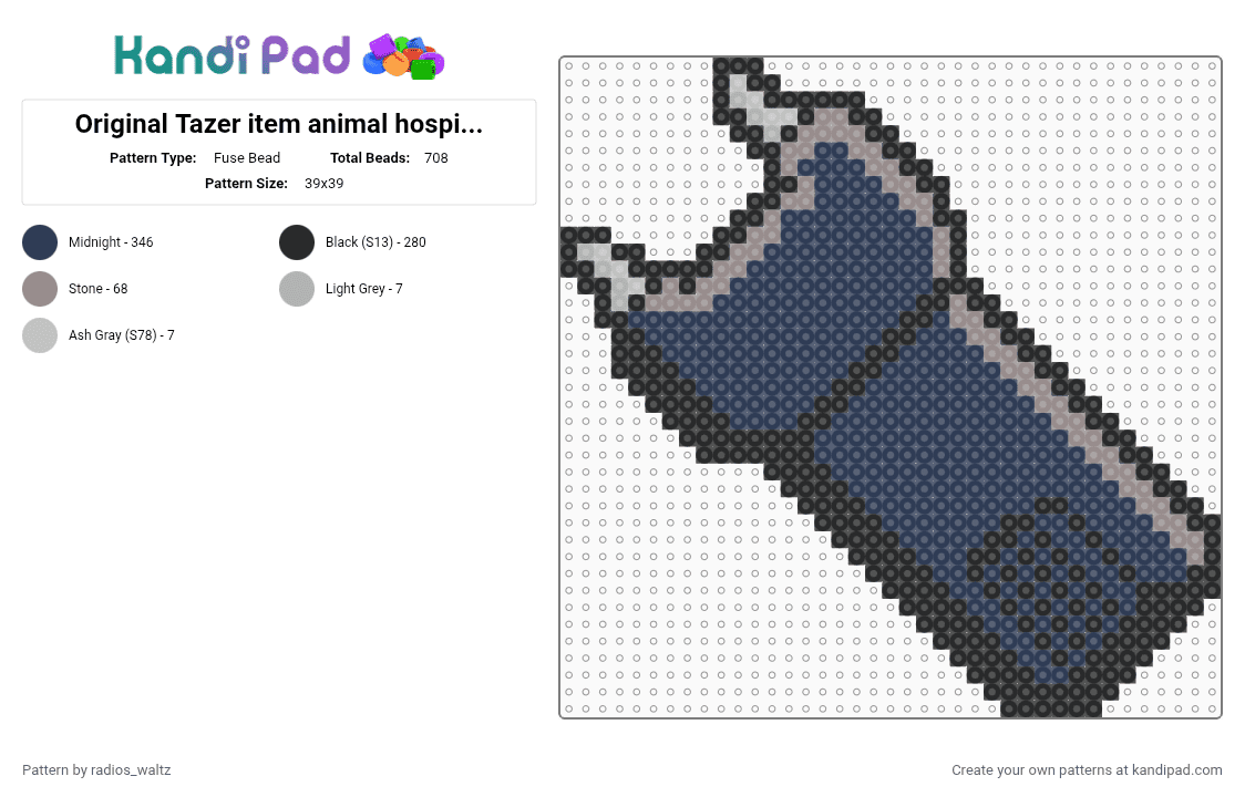 Original Tazer item animal hospital! - Fuse Bead Pattern by radios_waltz on Kandi Pad - 