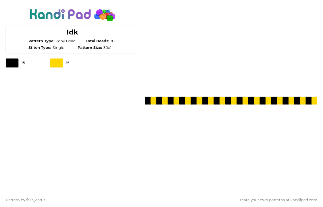 Idk - Pony Bead Pattern by felis_catus on Kandi Pad - 