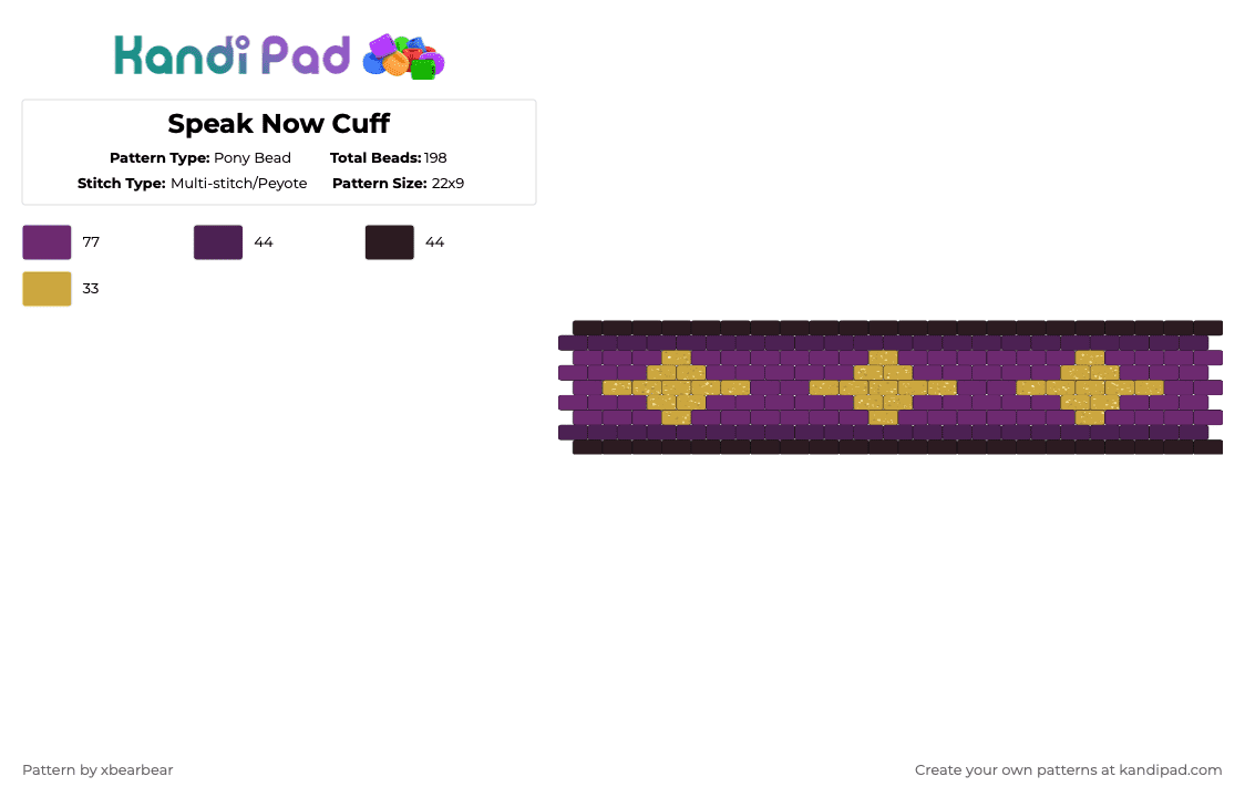 Speak Now Cuff - Pony Bead Pattern by xbearbear on Kandi Pad - pink,taylor swift,peyote stitch,cuff,music,speak now
