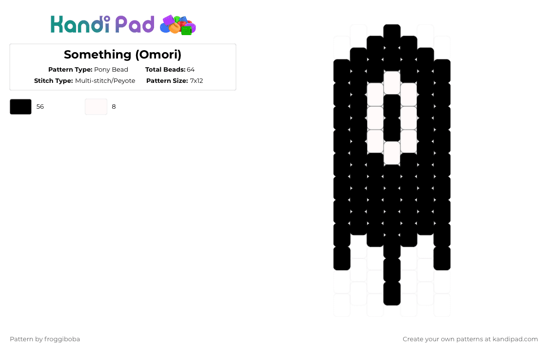 Something (Omori) - Pony Bead Pattern by froggiboba on Kandi Pad - black,omori,something