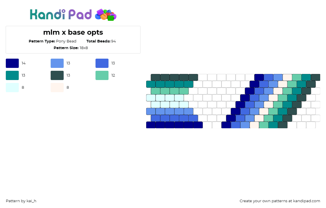 mlm x base opts - Pony Bead Pattern by kai_h on Kandi Pad - mlm,pride,xbase,cuff,inspiring,flag,community