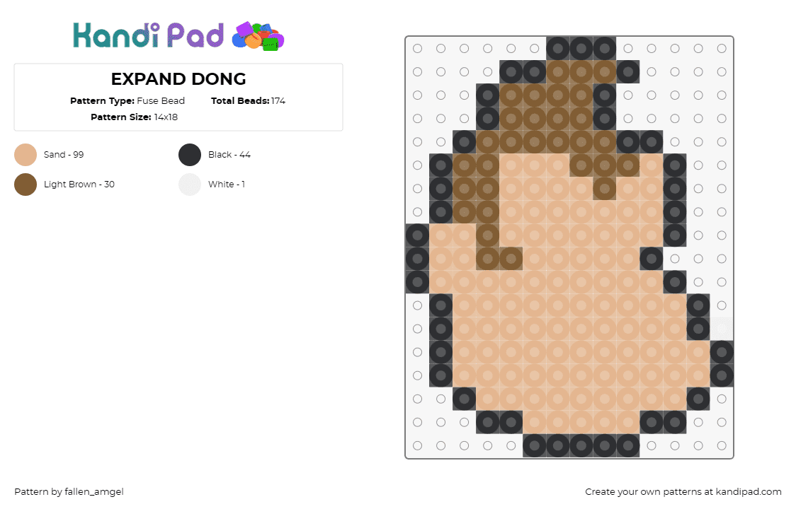 EXPAND DONG - Fuse Bead Pattern by fallen_amgel on Kandi Pad - donkey kong,nintendo,monkeys,animals,gorillas