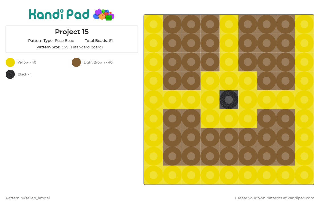 Project 15 - Fuse Bead Pattern by fallen_amgel on Kandi Pad - chest,treasure,small