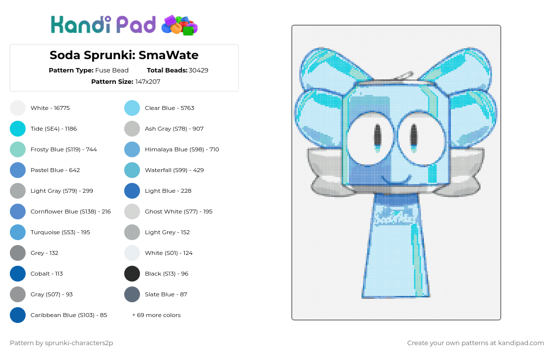 Soda Sprunki: SmaWate - Fuse Bead Pattern by 2pjevin_sillygurl on Kandi Pad - 