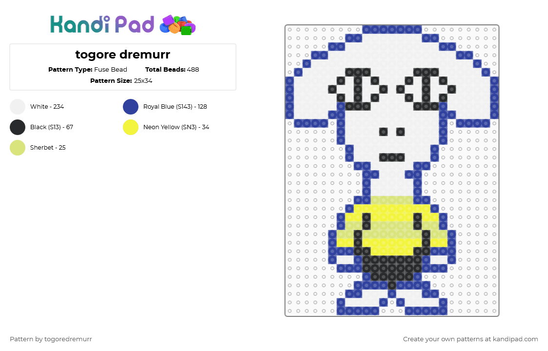 togore dremurr - Fuse Bead Pattern by togoredremurr on Kandi Pad - purple,yellow