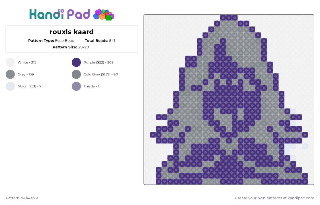 Rouxls Kaard Fuse Bead Pattern Kandi Pad Kandi Patterns Fuse Bead