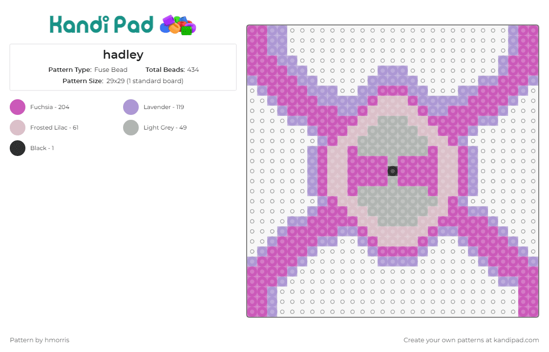 hadley - Fuse Bead Pattern by hmorris on Kandi Pad - 