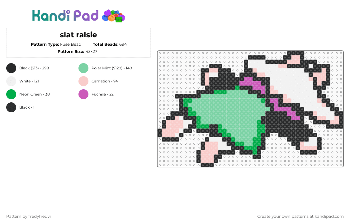 slat ralsie - Fuse Bead Pattern by fredyfredvr on Kandi Pad - beige,teal,epic,splat,deltarune