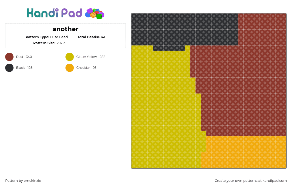 another - Fuse Bead Pattern by emckinzie on Kandi Pad - 