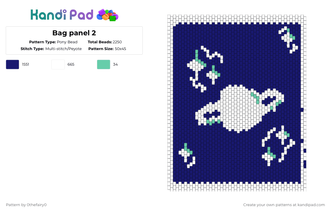 Bag panel 2 - Pony Bead Pattern by 0thefairy0 on Kandi Pad - purple,star,bag,alien,cool,panel,best,starry,ufo