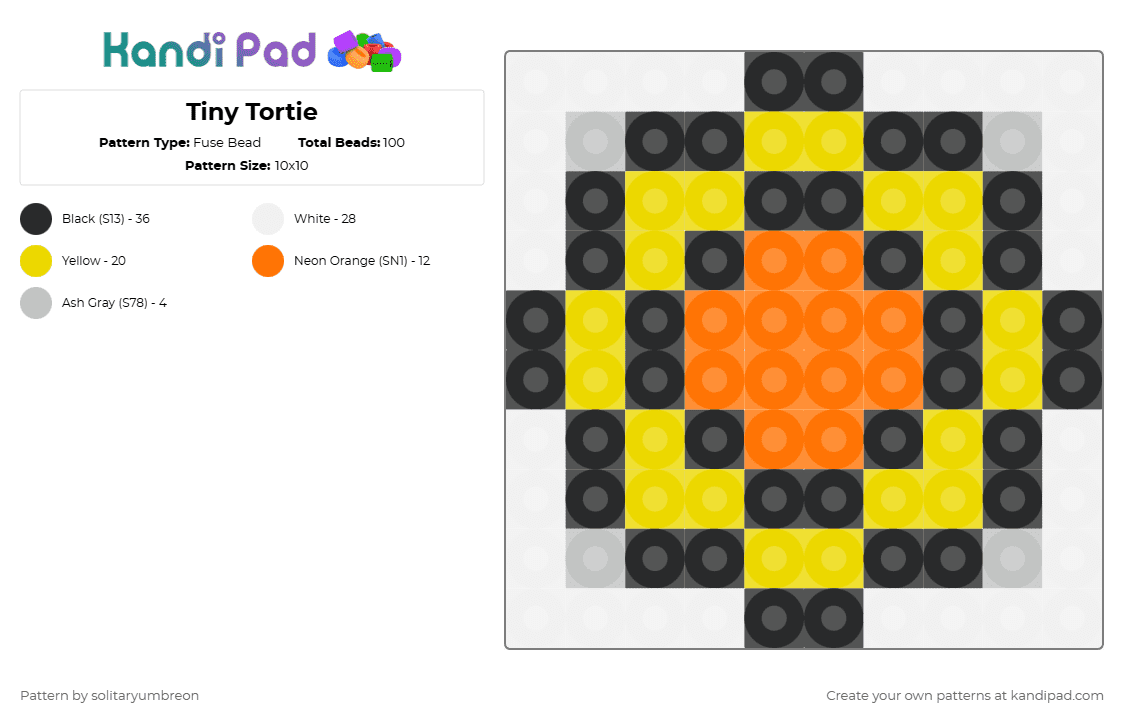 Small Thunder Badge - Fuse Bead Pattern by solitaryumbreon on Kandi Pad - yellow,orange,perler,mini,sunflower,flower,badge,pokemon,gym badge,small