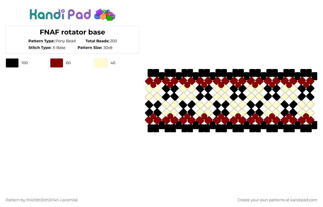 FNAF rotator base - Pony Bead Pattern by th4t10tt3rth3r14n-i-promise on Kandi Pad - red,yellow,fnaf,rotator
