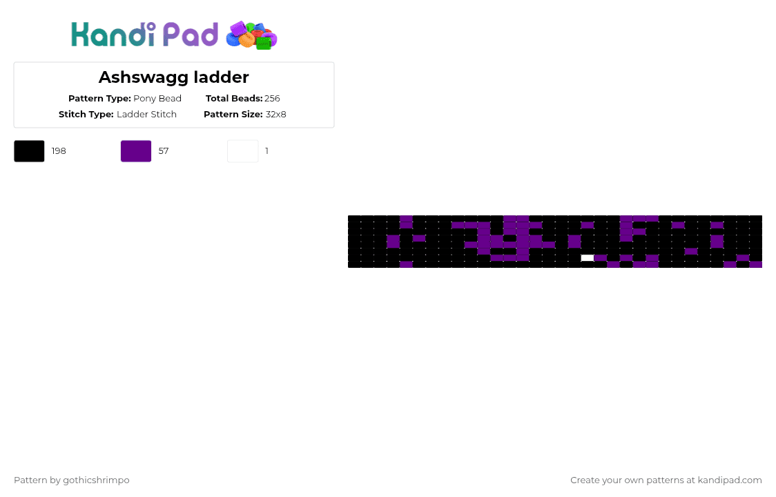 Ashswagg ladder - Pony Bead Pattern by gothicshrimpo on Kandi Pad - 