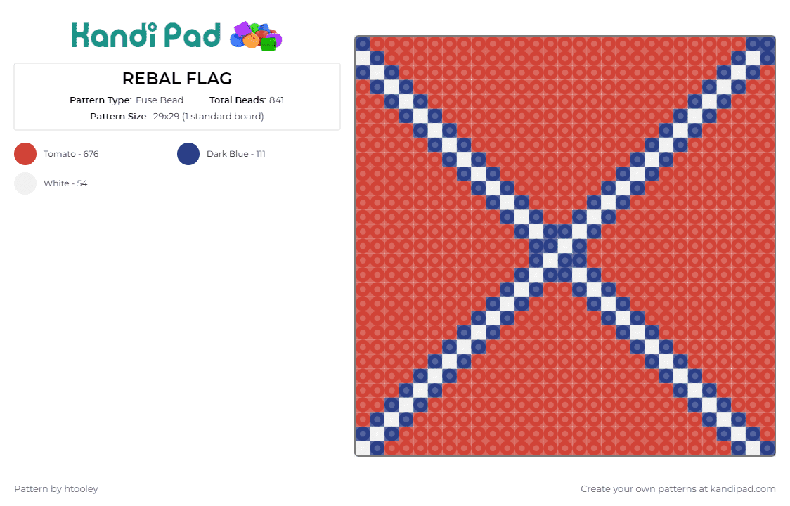 REBAL FLAG - Fuse Bead Pattern by htooley on Kandi Pad - 