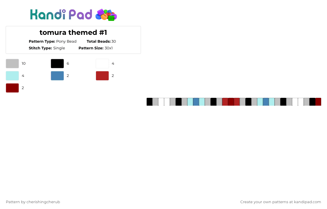 tomura themed #1 - Pony Bead Pattern by cherishingcherub on Kandi Pad - beige,tomura shigaraki