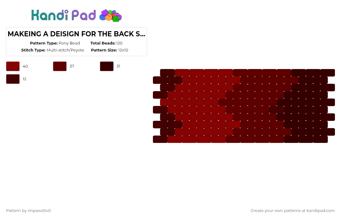 Side Pade Pattern MAKEING A DEISIGN FOR THE BACK SIDE TO MY SMALL BAG Pony Bead Pattern ...