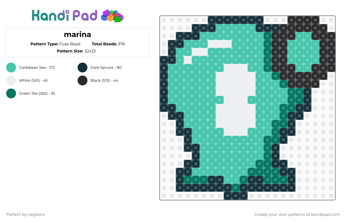 marina - Fuse Bead Pattern by negitoro on Kandi Pad - 