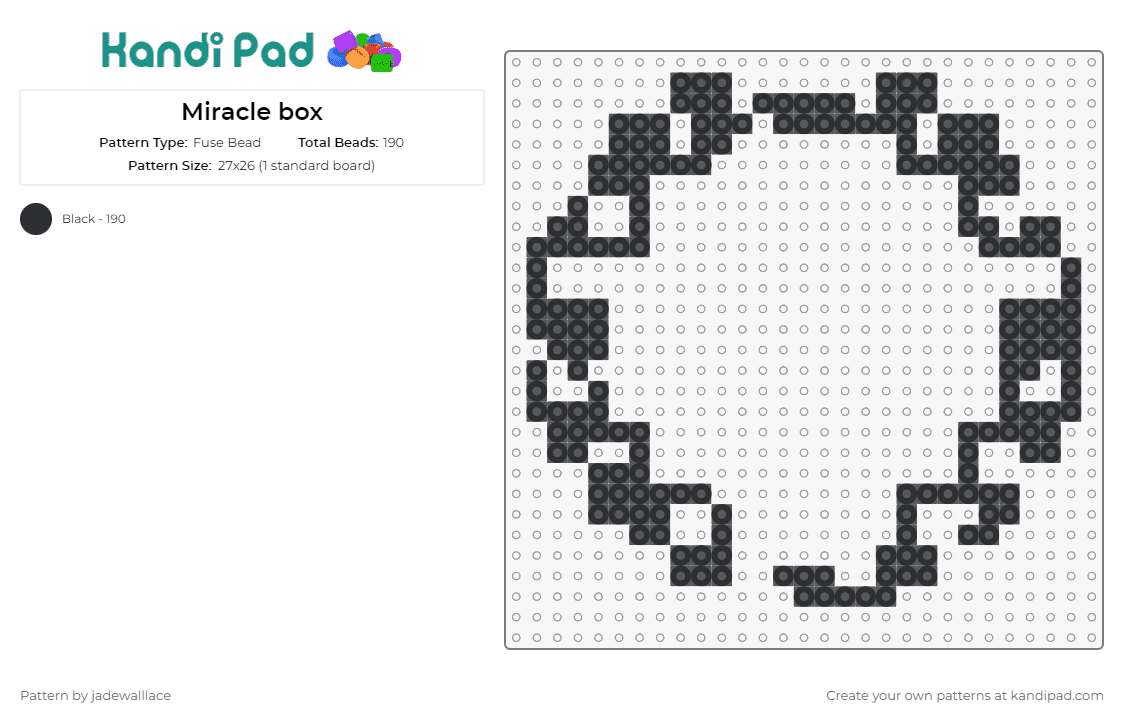Miracle box - Fuse Bead Pattern by jadewalllace on Kandi Pad - 