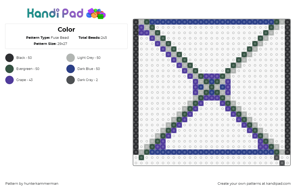 Color - Fuse Bead Pattern by hunterkammerman on Kandi Pad - 
