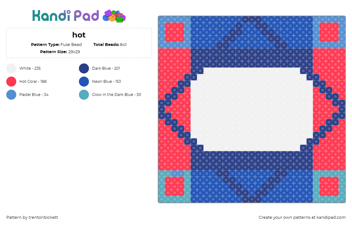 hot - Fuse Bead Pattern by trentonbickett on Kandi Pad - frank stella