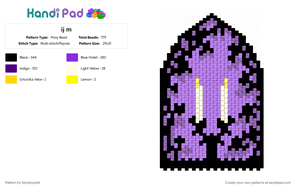 Gothic Candlelit Cathedral Window Ivy - Pony Bead Pattern by fairyboydoll on Kandi Pad - 