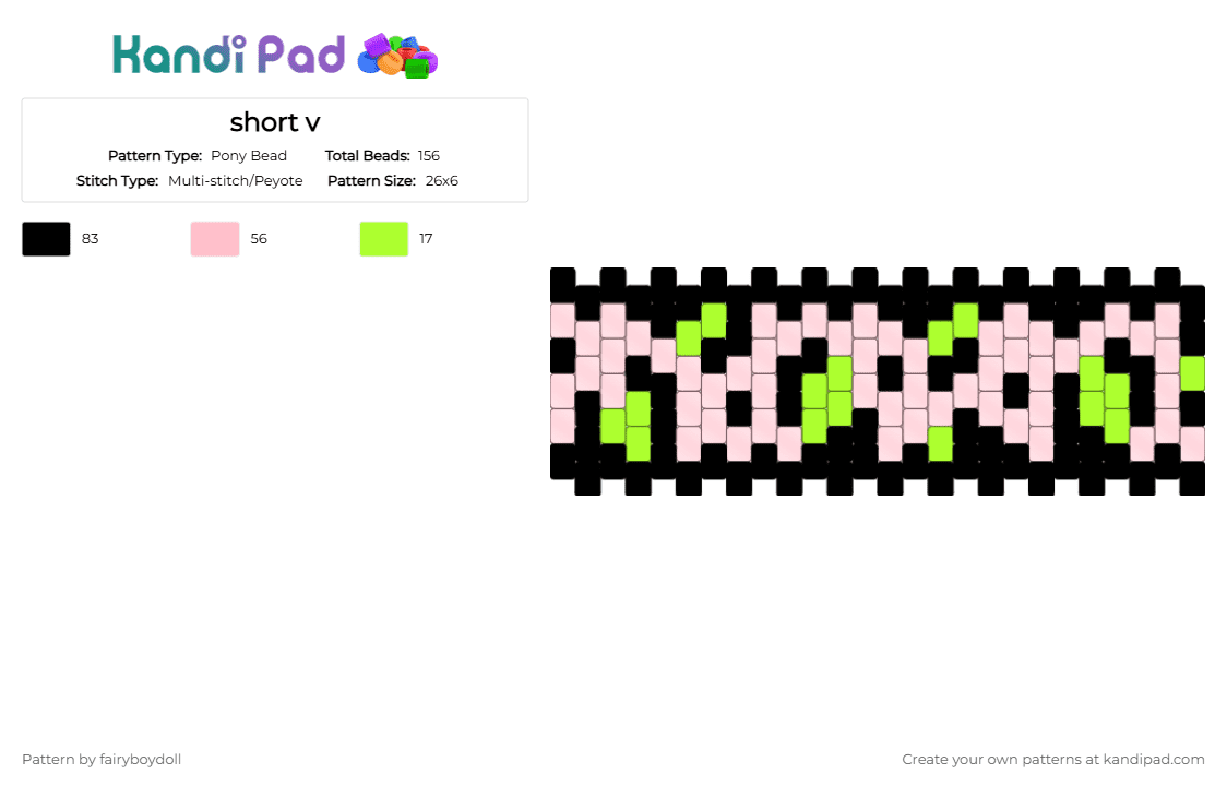Border Leopard Print Cuff Short /Small 26 - Pony Bead Pattern by fairyboydoll on Kandi Pad - leopard, pink, scene