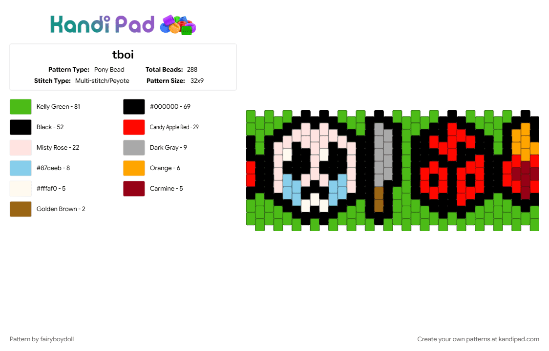 The Binding of Isaac /Medium 32 - Pony Bead Pattern by fairyboydoll on Kandi Pad - isaac