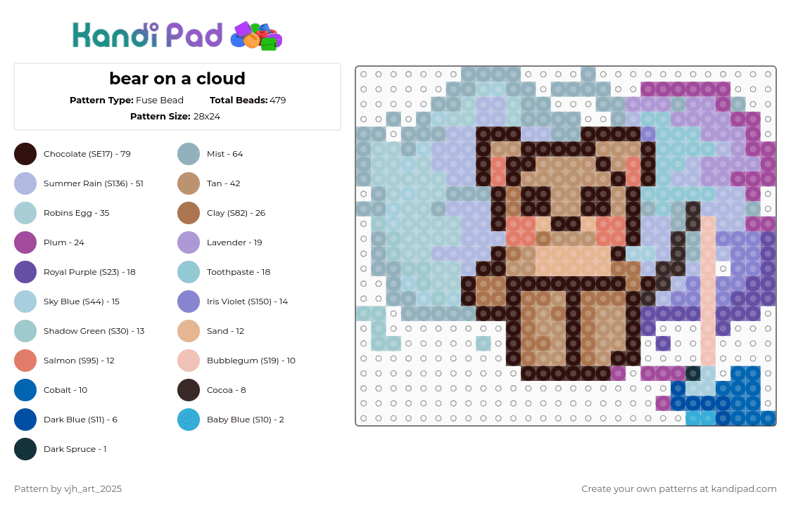 Bear Fuse Bead Patterns - Gallery - Kandi Pad | Kandi Patterns, Fuse ...