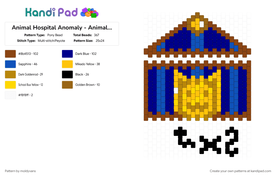 Animal Hospital Anomaly - Animal coin wallet - Pony Bead Pattern by moldyvans on Kandi Pad - aha, animal coin, animal hospital, animal hospital anomaly, purple, red