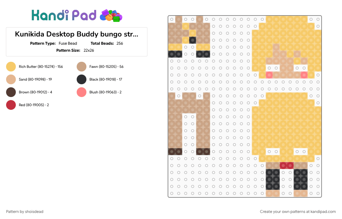 Kunikida Desktop Buddy bungo stray dogs - Fuse Bead Pattern by shoisdead on Kandi Pad - beige, bsd, bungo stray dogs, bungou stray dogs, desktop buddy, doppo kunikida, kunikida, kunikida bsd, kunikida bungo stray dogs, yellow