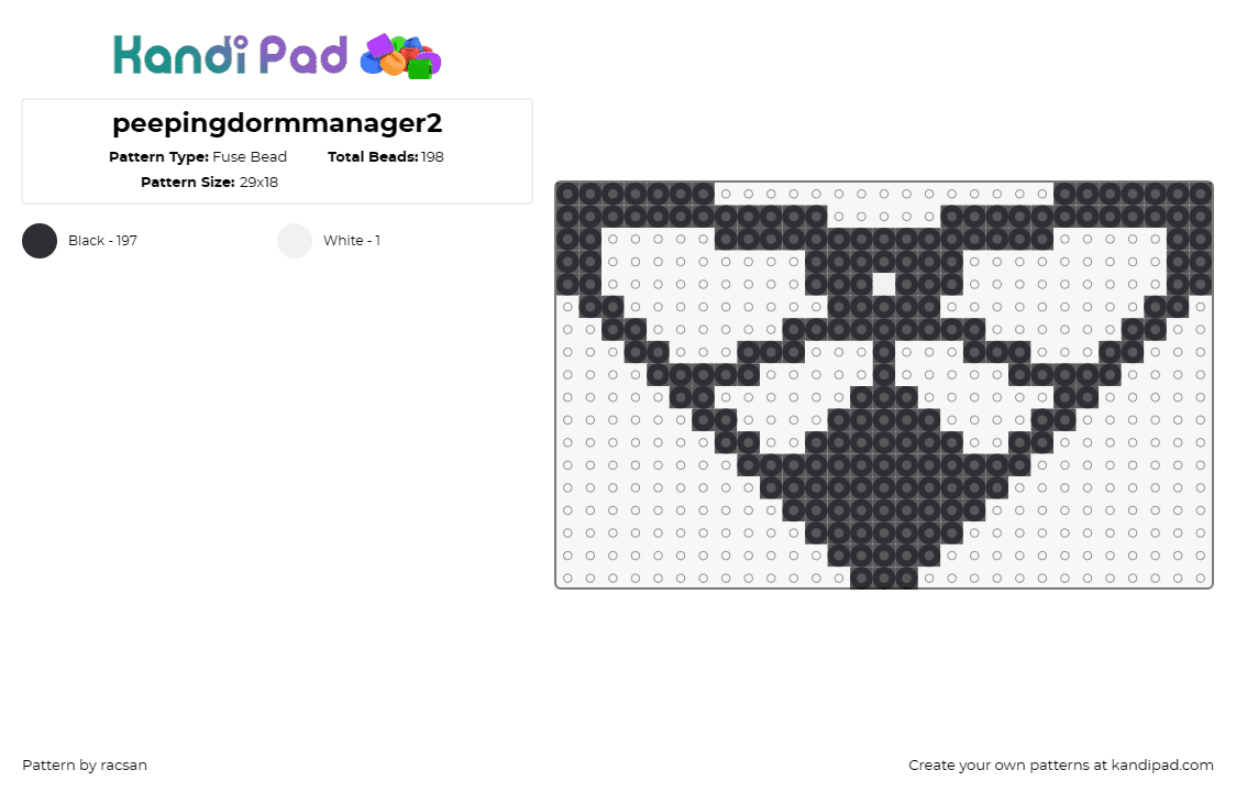 peepingdormmanager2 - Fuse Bead Pattern by racsan on Kandi Pad - peeping dorm manager,video game,bikini,underwear,grayscale,detailed,classic gami