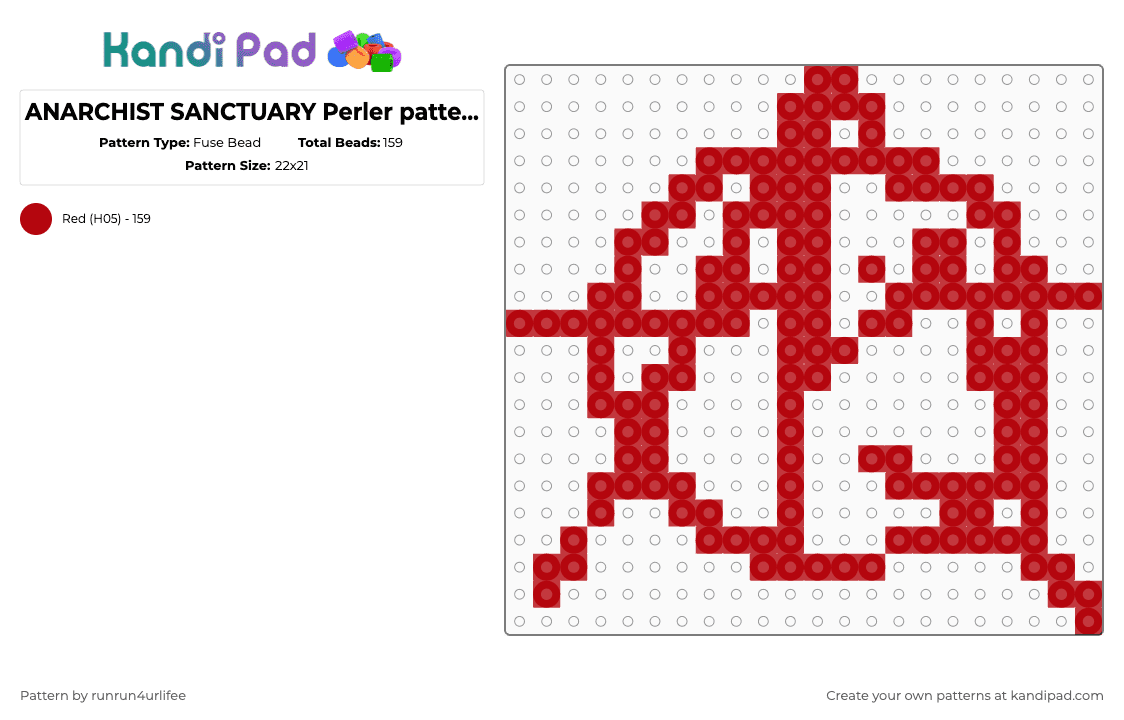 ANARCHIST SANCTUARY Perler pattern REMAKE - Fuse Bead Pattern by runrun4urlifee on Kandi Pad - red,as,anarchist sanctuary,asteriasdeath,asteria,kets4eki,anarchy,anarchist,sanctuary