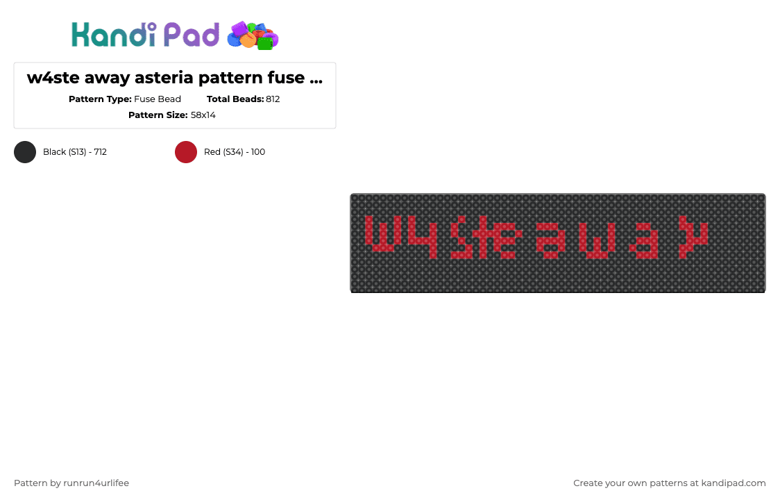 w4ste away asteria pattern fuse perler bead - Fuse Bead Pattern by runrun4urlifee on Kandi Pad - w4ste away,waste away,asteria,asteriasdeath,kets4eki,as,anarchist sanctuary,anarchy