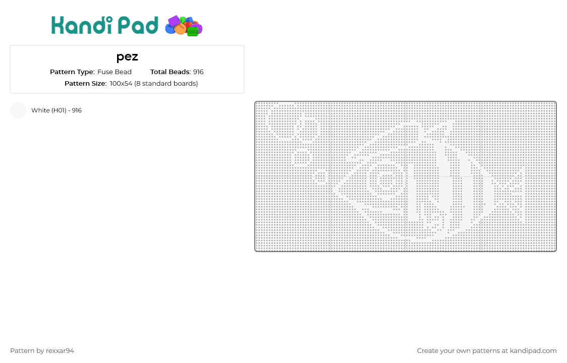 pez - Fuse Bead Pattern by rexxar94 on Kandi Pad - fish,monochromatic,silhouette,subtle elegance,peaceful crafting,versatile addition,white